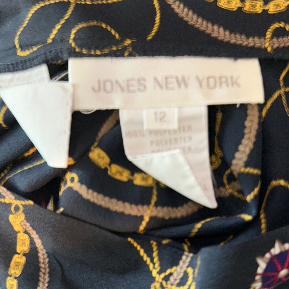 Jones New York Black and Gold Maxi Skirt below the calf - Picture 3 of 4